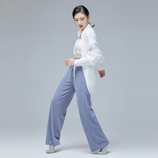 现代舞练功服女宽松古典舞铜氨云朵裤飘逸阔腿裤中国民族服装C218