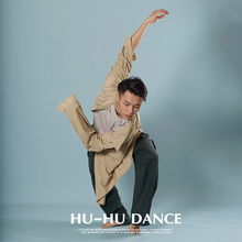 HUHUDANCE现代舞衬衫练功服男女款演出服宽松上衣飘逸长袖舞蹈04