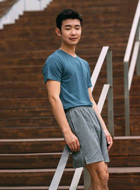 现代舞蹈裤短裤夏季超薄纯色速干运动宽松裤休闲男胡沈员同款C223