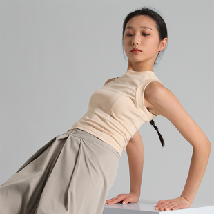 舞蹈背心纯棉高弹上衣女现代芭蕾舞练功服穿搭古典练舞衣D349