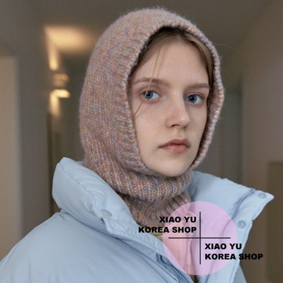 Корейский дизайнерский бренд SINOON 22 осень и зима оригинальная покупка воротник однотонная Барaкра вязанная шапка