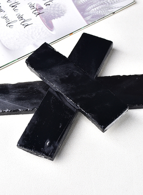 墨西哥黑曜石手工切制刀料打制适用加工雕刻手工刀料切割可定制尺