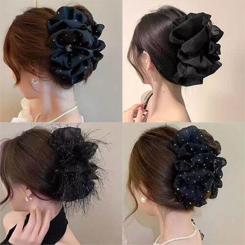 在逃公主头后脑勺头发抓夹