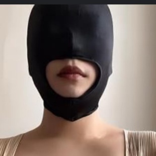 拉绒情趣头套有弹力遮光黑色性感头套开大小嘴情感面具头女生戴