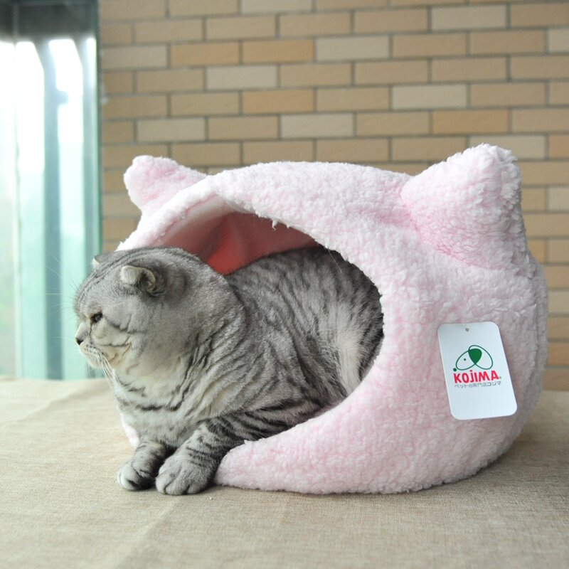 日本KOJIMA猫脸房型猫窝垫宠物窝舒适透气私密英短蓝猫加菲布偶