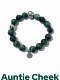 Auntie 原创手工设计绿虎眼石玛瑙钛钢手链男女同款 Cheek 翠瞳