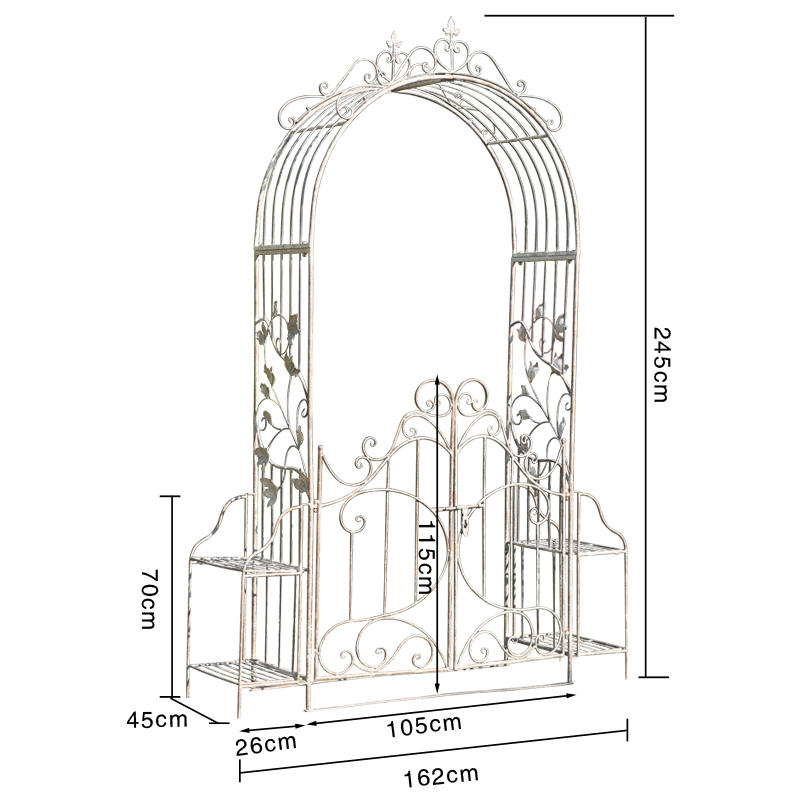 户外铁艺月季爬藤支架拱门花架