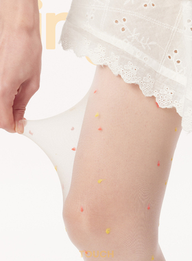 白色丝袜女春夏薄款透气甜美韩系波点爱心纯欲性感连裤袜防勾丝