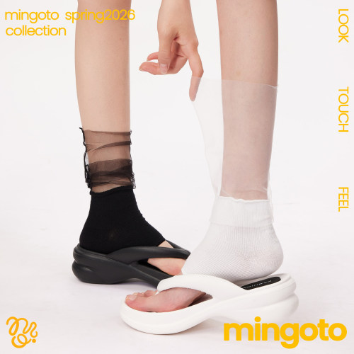 miu系网纱薄款透气踩脚袜套女款