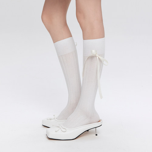 弥构高筒美腿棉绑带芭蕾小腿袜