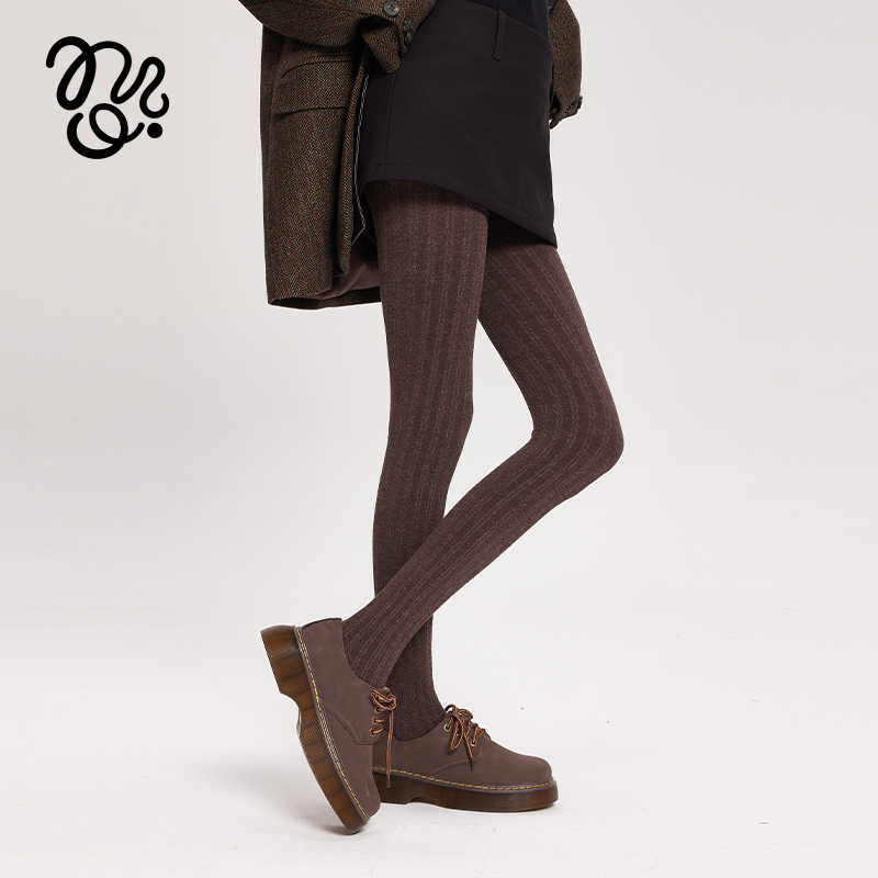 弥构美拉德风麻花美腿常规连裤袜