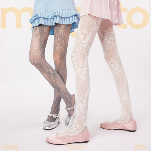 花纹镂空lolita甜美复古丝袜女款