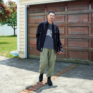 棉混工装 男式 裤 宽松束脚休闲裤 Sunny 百搭长裤 clouds