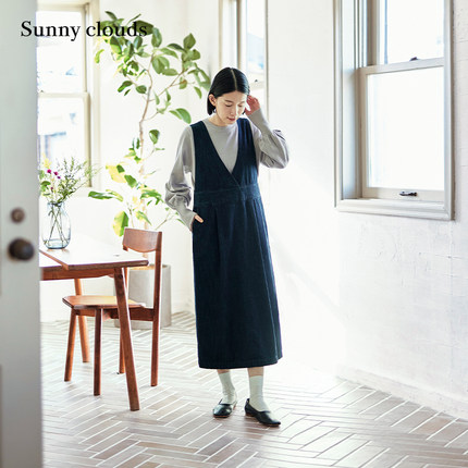 桑妮库拉/Sunny clouds纯棉灯笼袖针织衫灰宽松卫衣女春