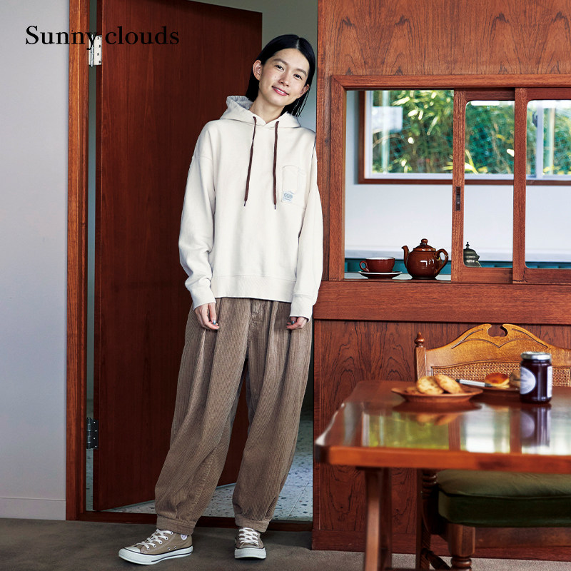 女式纯棉灯芯绒九分保暖气球裤