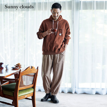 桑妮库拉/Sunny clouds 男式纯棉灯芯绒九分保暖气球裤