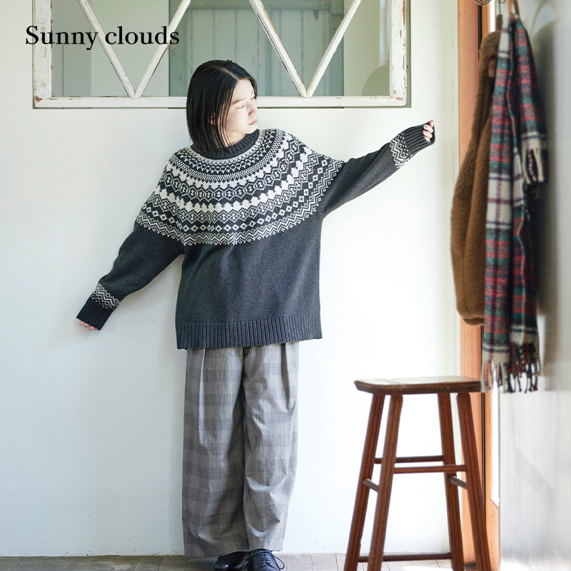 女式纯棉针织衫（深灰）