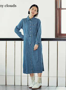 桑妮库拉/Sunny clouds 女式纯棉牛仔连衣裙轻盈舒适