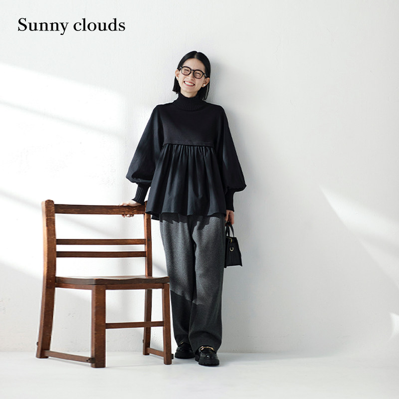 桑妮库拉/Sunny clouds 女式仿毛呢针织直筒裤日系复古,女装/女士精品,休闲裤,淘宝优惠券,粉丝福利购,淘宝优惠卷