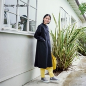 新品 桑妮库拉 Sunny 春季 clouds纯棉工装 风人字纹连衣裙黑色长裙