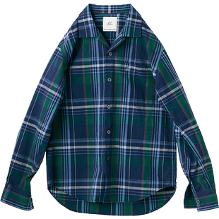 桑妮库拉/Sunny clouds 男式纯棉马德拉斯格子衬衫