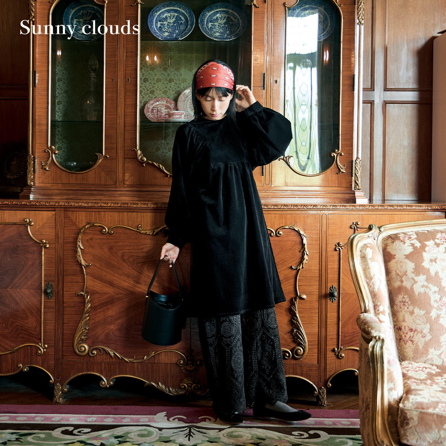 天鹅绒灯笼袖衬衫罩衫女