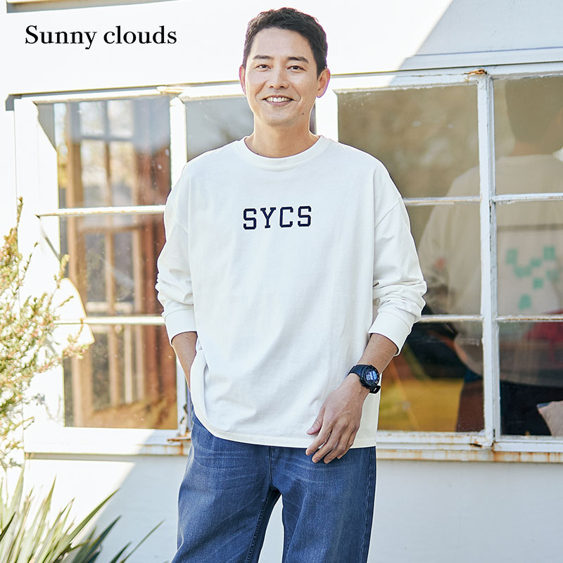 桑妮库拉/Sunny clouds Shuttle Notes日本面料 男式纯棉长袖T恤 男装 T恤 原图主图