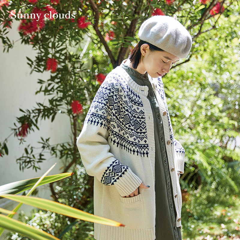 女式纯棉开衫（象牙白）