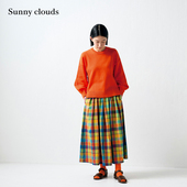 新品 棉混落肩灯笼袖 桑妮库拉 春季 Sunny clouds女式 卫衣风针织衫