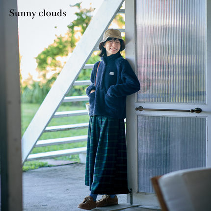 冬季新品 桑妮库拉/Sunny clouds山系立领套头双面摇粒绒衫藏青色