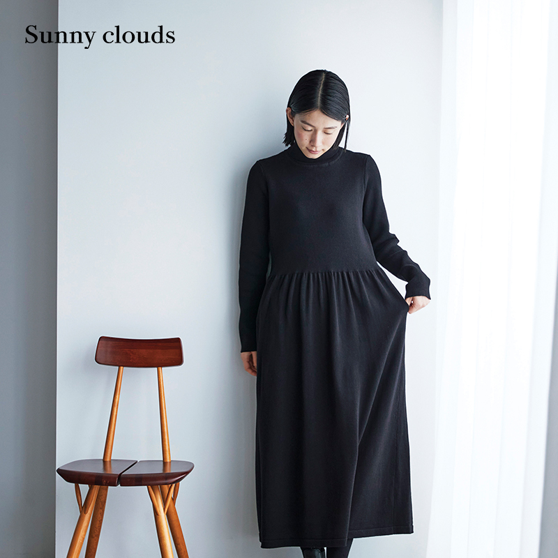 桑妮库拉女式棉混针织连衣裙