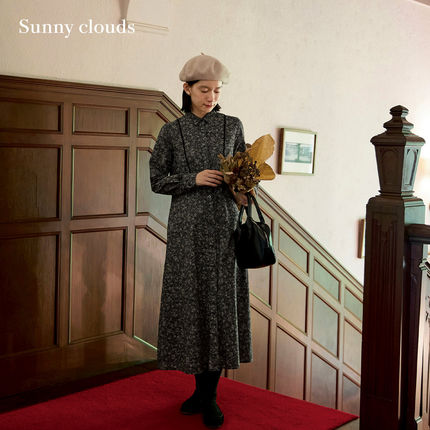 冬季新品 桑妮库拉/Sunny clouds 女式纯棉碎花印花日系连衣裙
