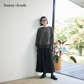 宽松针织衫 桑妮库拉 宽松卫衣风长袖 T恤衫 Sunny clouds