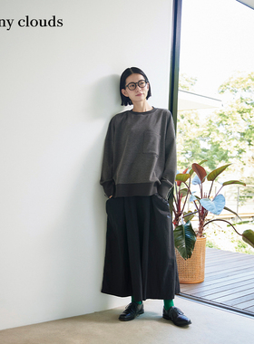 桑妮库拉/Sunny clouds 宽松卫衣风长袖T恤衫宽松针织衫