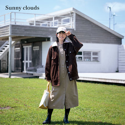 冬季新品 桑妮库拉/Sunny clouds女式纯棉仿羊羔毛内里灯芯绒外套