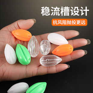 稳流槽助投器新款路亚微物飞蝇冰丝虾瓜子亮片浮水缓沉助抛器白条