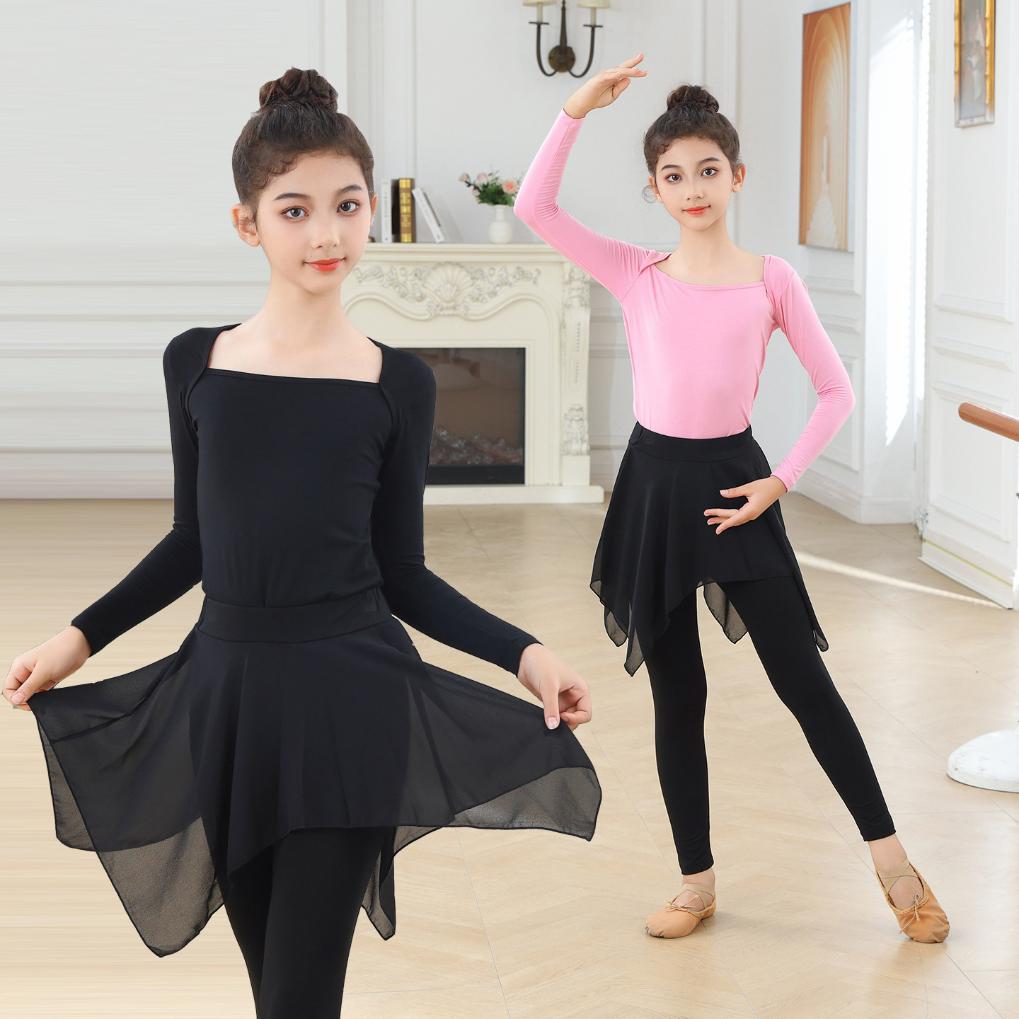 舞蹈服女童练功服中国舞裙裤套装