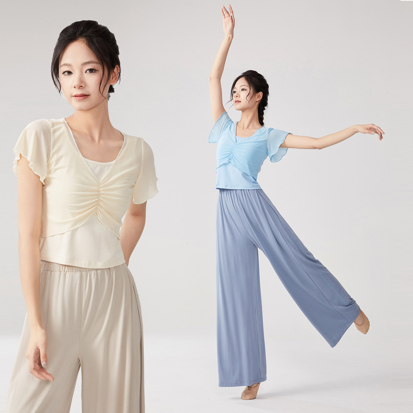 舞蹈服套装小飞袖中国舞服现代舞