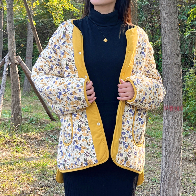 纯棉家居棉袄加厚保暖棉服