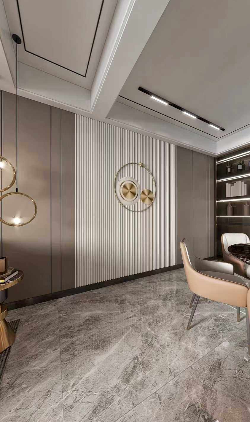 轻奢硬包背景墙钛金不锈钢电视墙卧室床头软硬包装饰简约纯色皮革