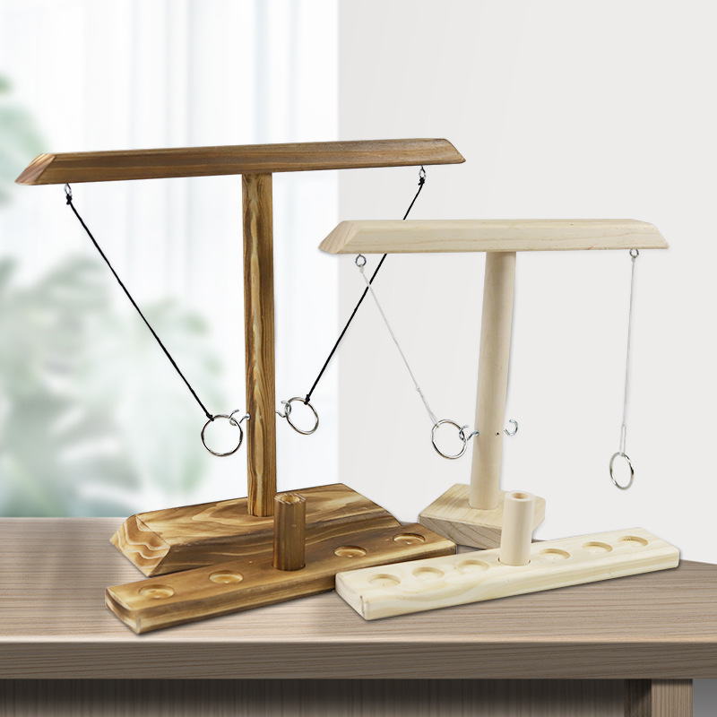 Ring Toss Games亚马逊钩环投掷射击梯游戏酒吧喝酒木制玩具