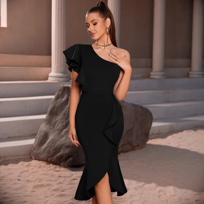 imming dress with elegant temperament, hosting evening gown