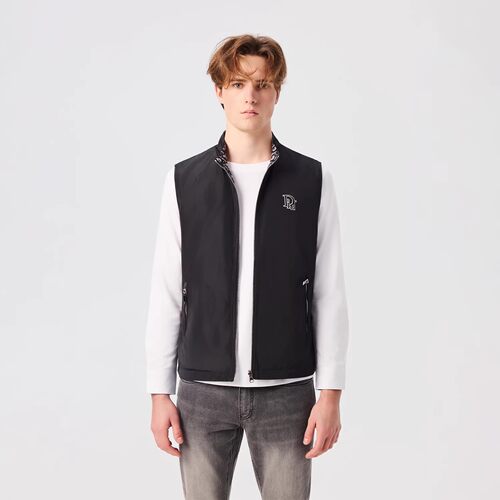 Diar ahealy 2026新款男士双面穿印花马甲休闲立领外搭