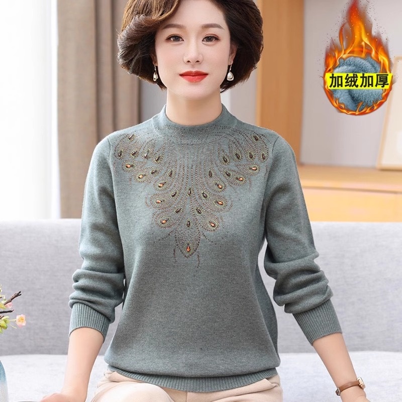 打底衫中老年人女装针织上衣新款