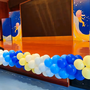 年会气球链舞台装饰毕业典礼教室布置幼儿园学校活动场景氛围装扮