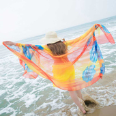 杭州丝绸秋冬雪纺纱纱巾丝巾防晒披肩旅游春拍照海边百搭围巾披肩