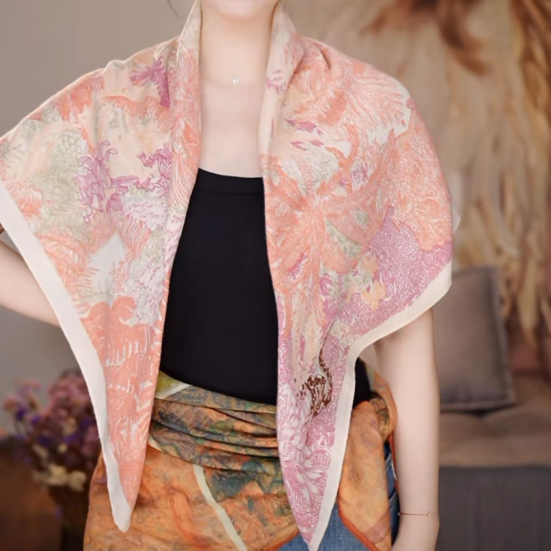 90大方巾植绒丝棉百搭披肩围巾