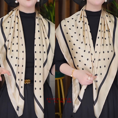 90丽锦缎女士方巾百搭丝巾围巾