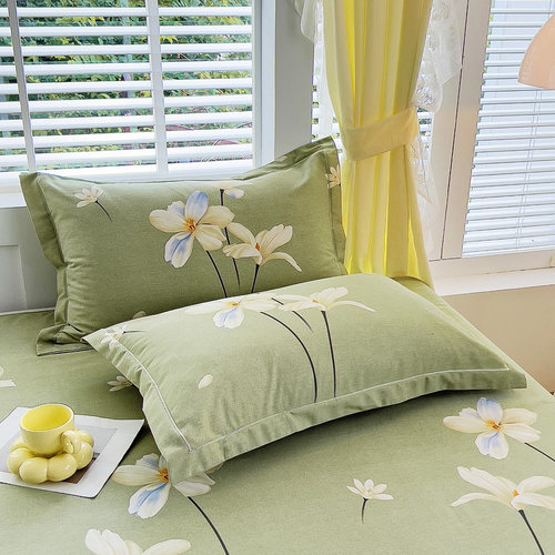 纯棉加厚单人48*74磨毛枕芯套一对装全棉枕套枕头套家用2024新款