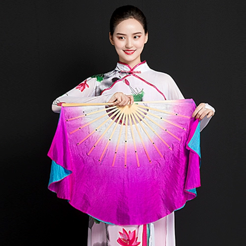 Двусторонний двухцветный синий танцующий шелковый воздушный змей, градиент